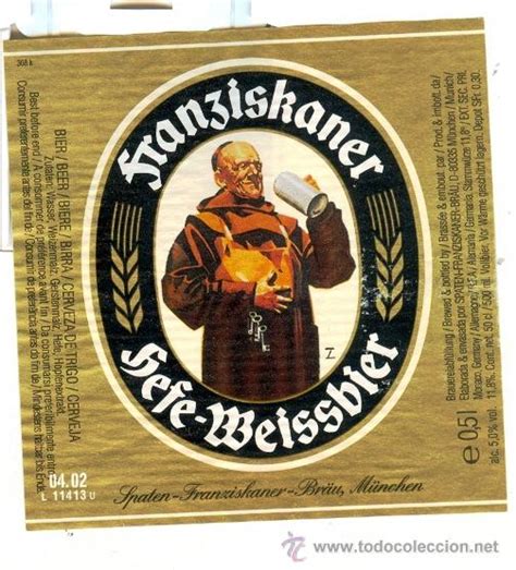 etiqueta cerveza alemana franziskaner   comprar etiquetas antiguas en todocoleccion