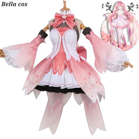 New Vocaloid Hatsune Miku Cosplay Costume Sakura Miku Pink