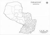 Paraguay Colorear Distritos Mapas sketch template