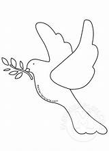 Dove Olive Branch Peace Template sketch template