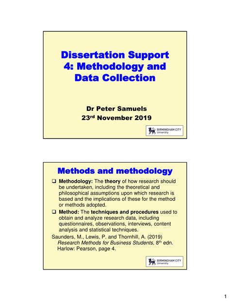 dissertation support  methodology  data collection