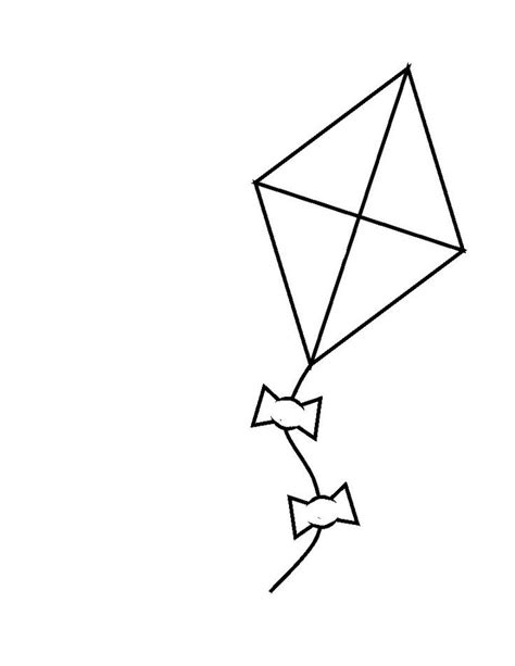 kite coloring pages images  pinterest kites coloring