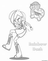 Pony Dash Rainbow Little Coloring Pages Printable sketch template
