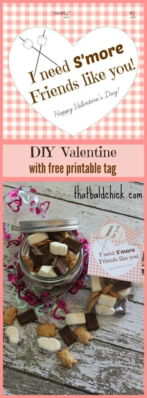 smore friends   diy valentine   printable tag