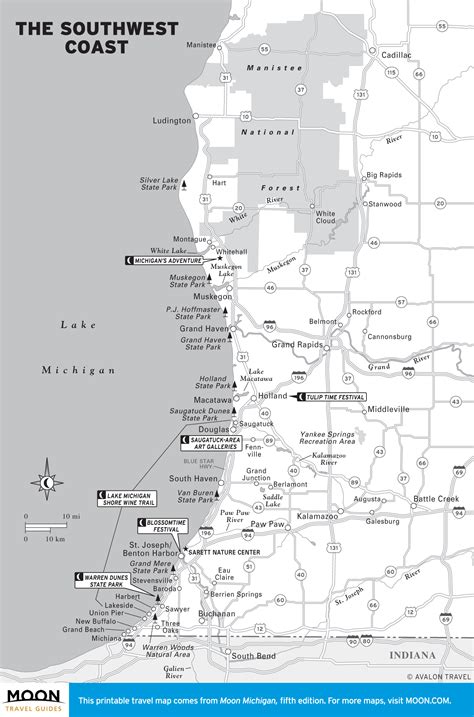 map  western michigan cities