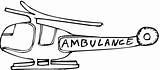 Ambulance Helicopter Coloring Pages Air Cliparts Rescue Clipart Template Library sketch template