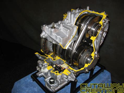 nissan xtronic cvt continuously variable transmission transaxle cutaway creations