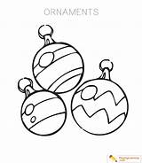 Coloring Ornament Christmas sketch template