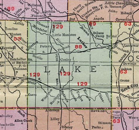 pin  historic michigan county maps