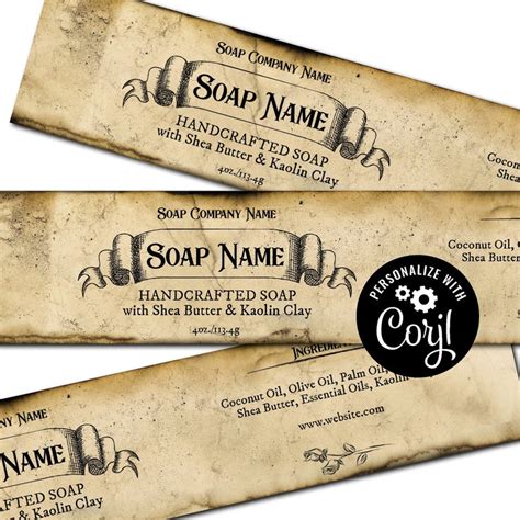 wrap  soap label template