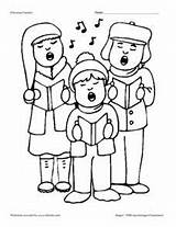 Carolers Coloring Pages Christmas Getdrawings sketch template