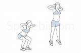 Squat Jump Exercise Spotebi Muscles Guide Illustration Workout Illustrated Worked Hip Form Demonstration Instructions Proper Benefits Back sketch template
