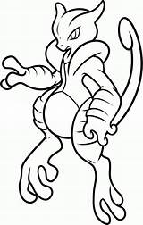 Coloring Pages Pokemon Mewtwo Popular sketch template