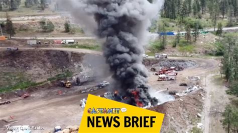 large fire caught  drone youtube