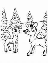 Clarice Coloring Pages Rudolph Getcolorings Reindeer Color sketch template