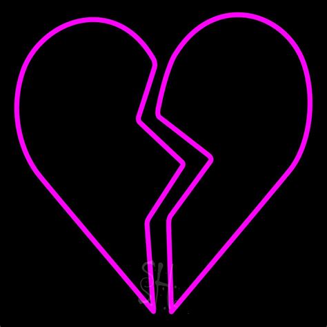 heart breaker neon sign  neon products neon signs pink love neon