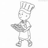 Chef Caillou Xcolorings sketch template