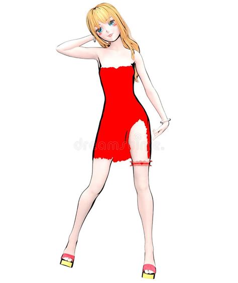 3d Japanese Anime Girl Stock Illustration Illustration Of Beauty