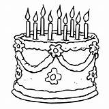 Cake Birthday Coloring Pages Boys Print sketch template