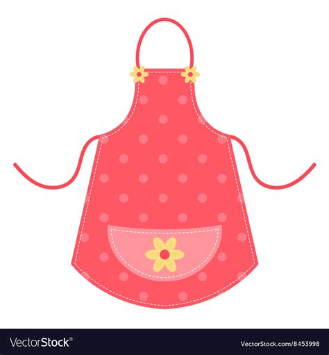 cute red apron royalty free vector image vectorstock