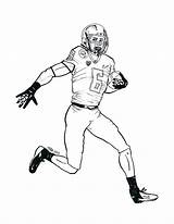 Coloring Football Pages Broncos Oregon College Player Nfl Ducks Players Printable Denver Tom Brady Drawing Colouring Color Logo Print Back sketch template