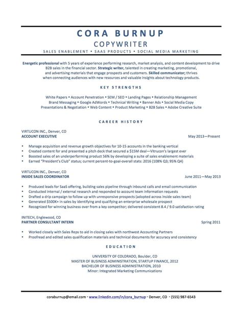 short  engaging pitch  resume   spin  resume