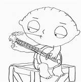 Guy Family Coloring Stewie Banjo His sketch template