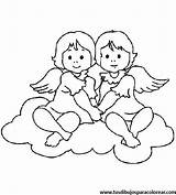 Coloring Angel Pages Christmas Printable Kids Engel Para Angels Weihnachten Malvorlagen Colorear Cute Baby Guardian sketch template