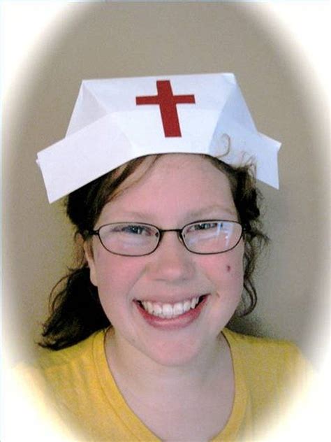 fold  nurses hat ehow nurse hat nurse party diy nursing