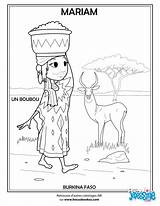 Africaine Oeste Africain Afrique Coloriages Colorier Afrikanerin Africains Monde Paises sketch template