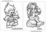 Iara Curupira Folclore Figuras Brasileiro Infantil Atividades Personagem Coloringcity Quebra Educação Tudodesenhos Robena sketch template