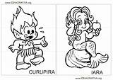 Folclore Colorir Iara Curupira Brasileiro Folcloricas Atividades Personagem Coloringcity Educacao Atividade Quebra Educação Cabeca Criativa Ideia Aula sketch template