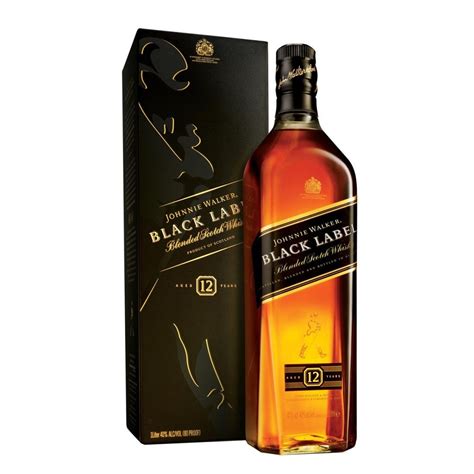 whisky johnnie walker black label botella ml mercado  casa
