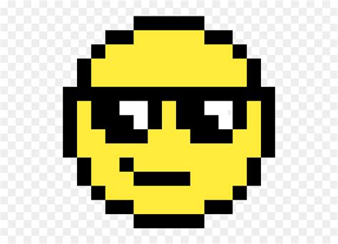 Sunglasses Emoji Pixel Art Hd Png Download Vhv