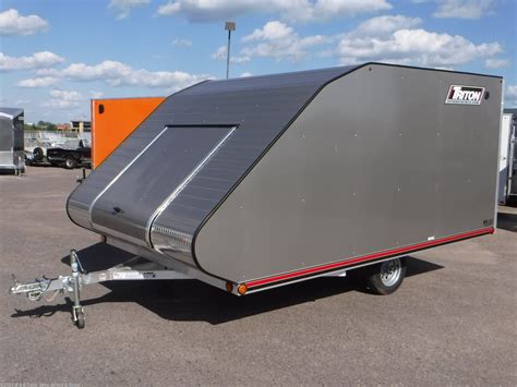snowmobile  triton trailers tc enclosed snowmobile trailer pewter trailersusa