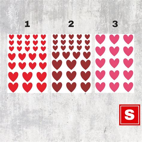 matching heart stickers matching vinyl heart decals heart etsy