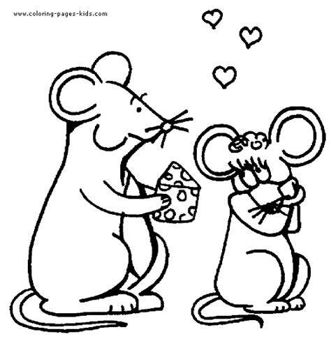 mice  love color page