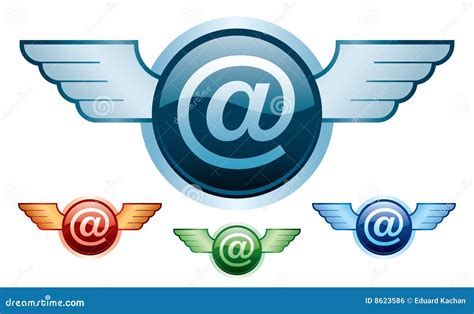 mail wings stock vector illustration  message information