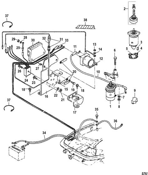 mercury marine  hp  cylinder  stroke international electric starter components parts