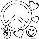 Peace Coloring Pages Sign Happiness Printable Cool2bkids sketch template