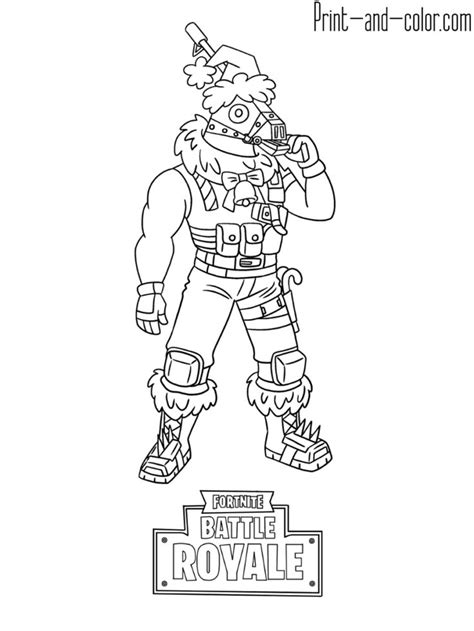 fortnite battle royale coloring page sgtwinter skin coloring pages