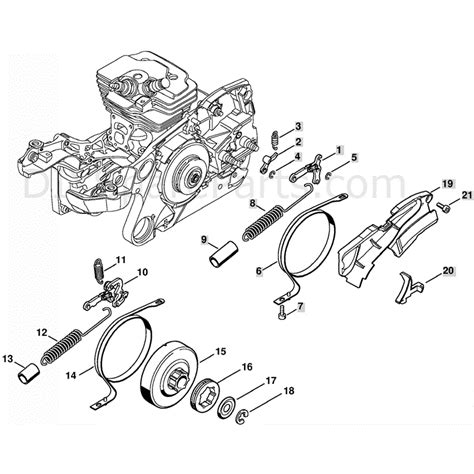 stihl ms  chainsaw ms cb parts diagram chain brake