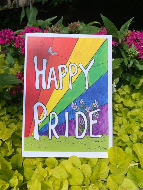 happy pride greeting card etsy