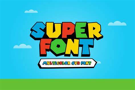 Super Mario Font Fonts Hut