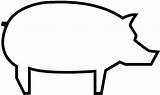 Pig Outline Coloring Template Printable Pages Piggy Clipart Face Pigs Printables Cartoon Templates Preschoolers Animal Color Cute Bank Simple Drawing sketch template