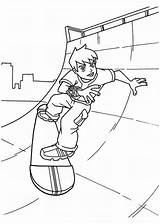 Skateboard Coloring Pages Ben Playing Sheets Skating Young Color Girl Print Freecoloringpages sketch template