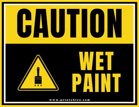 printable wet paint signs  temporary