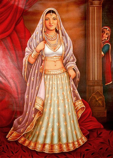 rajasthani womans painting  india