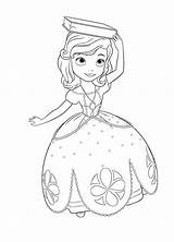 Princess Coloring Pages Sofia Getcolorings Sophia sketch template