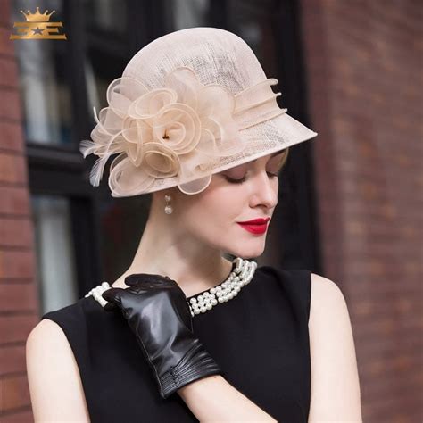 british style fedoras hat lady summer linen hat female vintage floral
